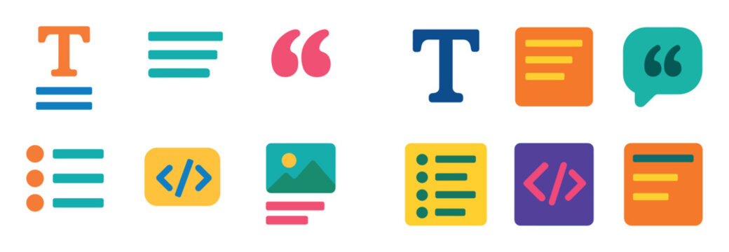 Colorful Web Design Icons