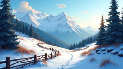 winter mountain landscape