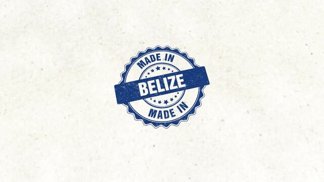 Made In Belize Wooden Stamp Seal Animation Background