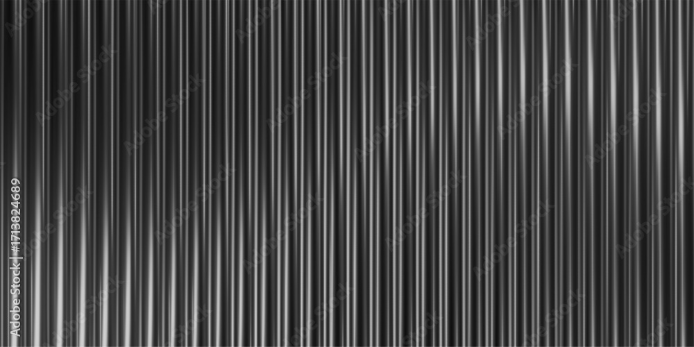 Poster 3d glass background with ribbed texture and gradient light effect. abstract black line pattern for v