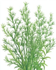 Obraz premium A vibrant green bunch of fresh parsley, showcasing its delicate leaves and healthy growth.