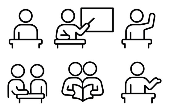 Minimalist Student Icons