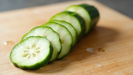 cucumber on cutting board