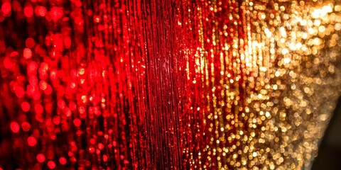 Festive Red and Gold Glitzy Light Design