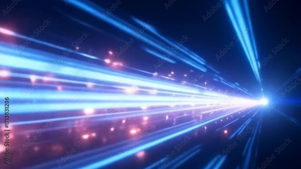 Poster the video is an abstract composition that resembles movement in a tunnel or along a highway at high 