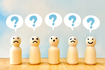 わからなくて疑問を持つ人々