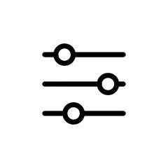 Modern control sliders icon for customization and settings adjustment in digital interfaces