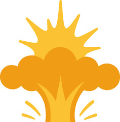 Simple Flat Style Detailed Explosion Effect Illustration Graphic Asset Design