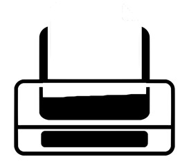 Professional printer icon representing business document output and office technology solutions