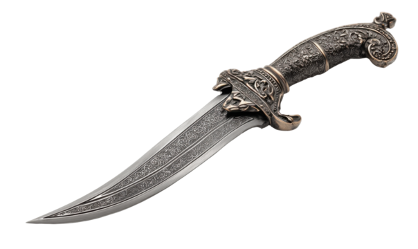 Ornate dagger, detailed engravings