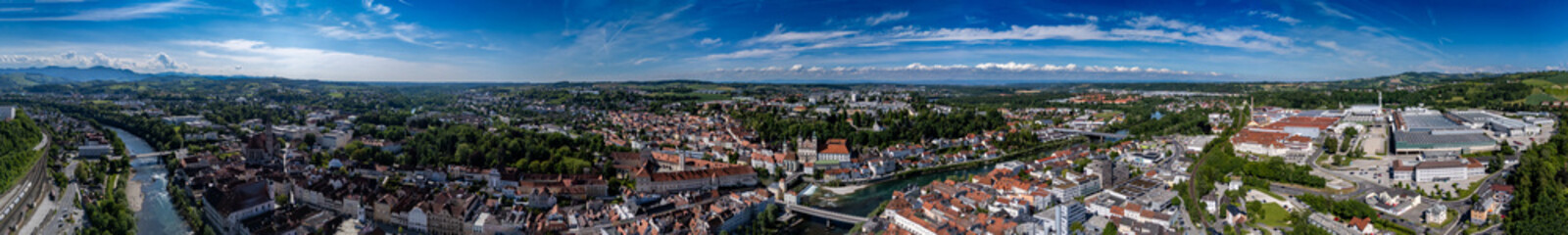 Fototapeta premium Luftaufnahme von Steyr