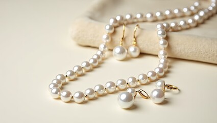 pearl necklace on a mannequin