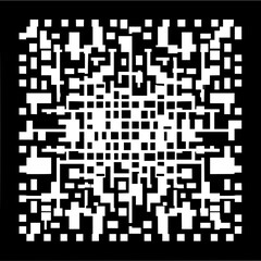 Monochrome grid pattern with varying square sizes creating an abstract geometric composition effect