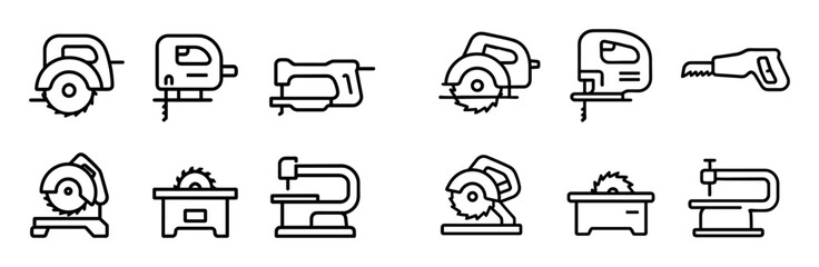 Minimalist Saw Icons
