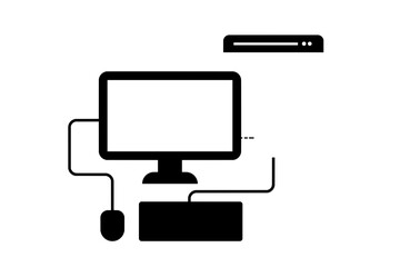 Modern computer setup with monitor, keyboard, mouse, and external drive for efficient digital work