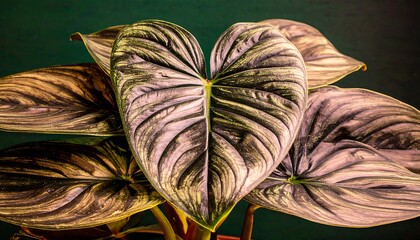 Close-up of a unique plant with heart-shaped leaves