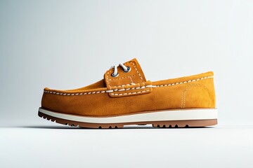 Shoe Mockup moccasins mockup with suede texture shown, clean and professional composition, copy space, background color white, minimalism, stock vector