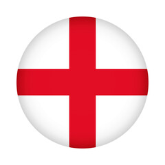 Obraz premium England flag round. 3d illustration round button flag of England transparation png