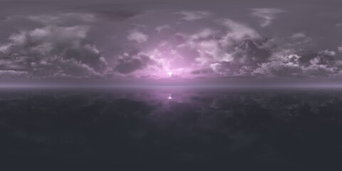 panorama of a stormy sea, HDRI, environment map , Round panorama, spherical panorama, equidistant projection, 360 high resolution panorama , 3D rendering