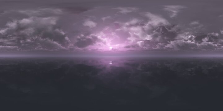 panorama of a stormy sea, HDRI, environment map , Round panorama, spherical panorama, equidistant projection, 360 high resolution panorama , 3D rendering
