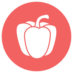 Paprika Icon Vector Illustration – Bell Pepper Symbol