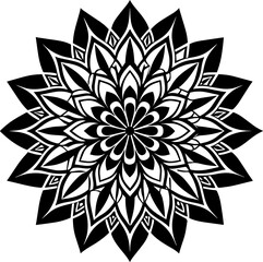 mandala-style-flower-icons--symmetrical-abstract-