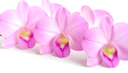 Close-up of delicate pink orchids