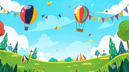 National Day cartoon background images bring a cheerful, playful touch to holiday celebrations, combining bold reds, bright golds, and vivid blues with adorable cartoon characters waving flags, marchi