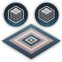 Stylish geometric tile pattern with modern design elements in neutral colors, perfect for contemporary interiors.