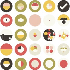 A vibrant collection of abstract circles, showcasing a mix of colors and shapes that convey a modern artistic flair.