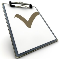 A clipboard with a checkmark symbol, symbolizing completed tasks and organization.