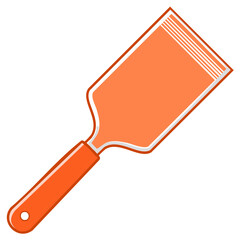 Bright Orange Pastry Scraper with Grooves Baking Utensil for Desserts