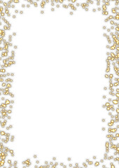 Transparent border of glowing, christmas lights 