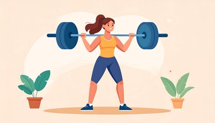 Woman lifting weights