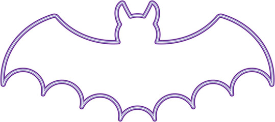 Halloween Neon Icon – Bat