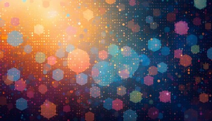 An Abstract Halftone Dots Generative Art Background Illustration
