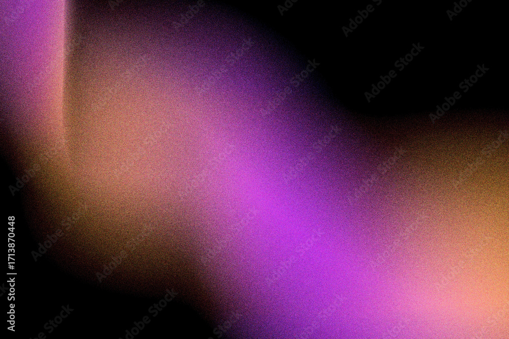 Poster abstract pink and orange glowing light wave with grainy texture and motion blur effect on black back