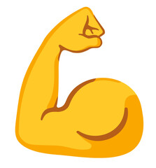 Strong emoji on white background 