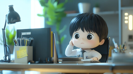 young man working on laptop