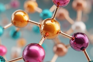 Intricate Molecular Network with a Golden Core and Colorful Metallic Atoms.