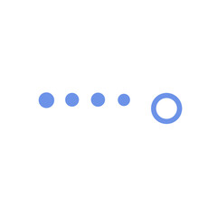 Blue Dots Loading Icon – Minimalist Progress Indicator Symbol