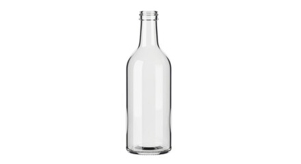 Isolated clean empty clear liquor spirit container for bottling brandy wine, bottle