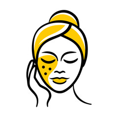 Beauty Treatment Facial Mask Icon For Web And Graphic Design