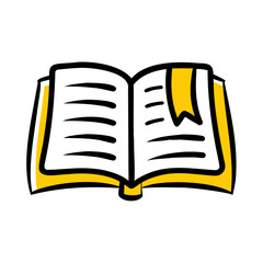 Bookmark Ribbon Inside Book Pages Icon For Web And Graphic Design