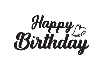 Happy Birthday text as badge, tag, icon. Celebration card, invitation, postcard, banner template. Feast textured background. Holiday lettering typography poster. Vector illustration EPS 10