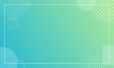 メンフィス柄の幾何学シンプル背景フレーム