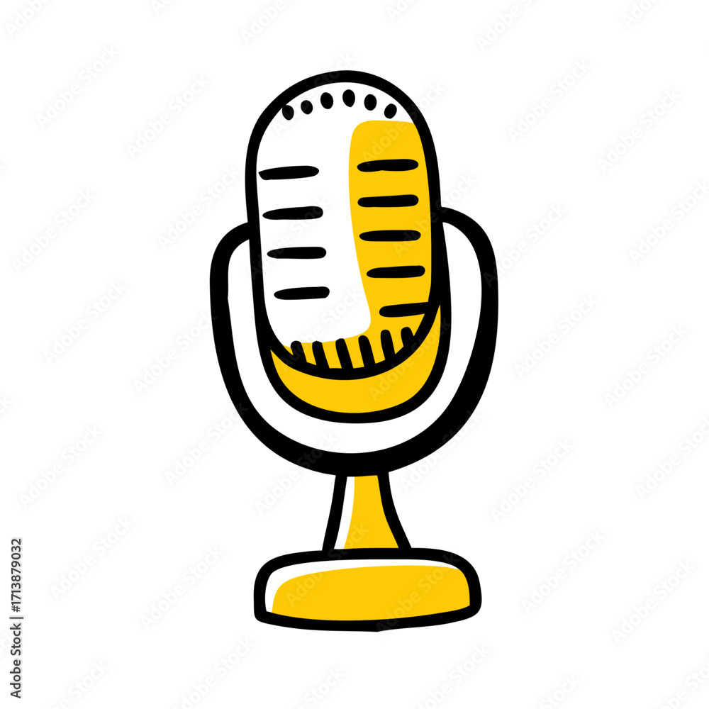 Aufkleber desktop microphone device icon for web and graphic design