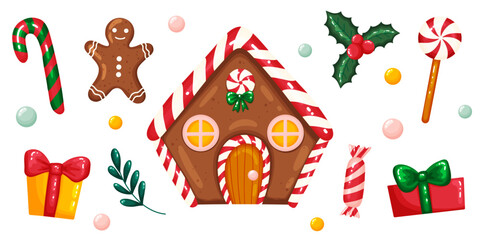 Christmas Gingerbread House and Festive Sweets Set