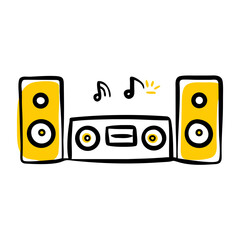 Home Stereo Music System Icon For Web And Graphic Design