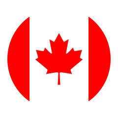 Obraz premium canada circular flag vector